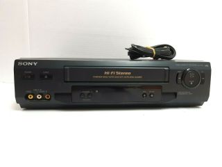 Sony Hi - Fi Stereo 19 Micron Head Vcr Vhs Player Recorder Slv - N51 (no Remote)