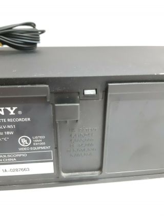 Sony Hi - Fi Stereo 19 Micron Head VCR VHS Player Recorder SLV - N51 (No remote) 8