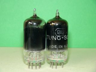 2 Smoked Tung Sol 12au7 Ecc82 Vacuum Tubes