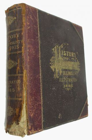History Of Bureau County,  Illinois Il,  Princeton,  Etc,  Bradsby,  1885,  Scarce