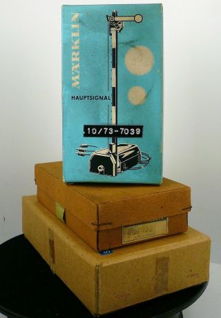 Marklin Ho Set Of 3 X 7039 Semaphores Vintage Bg - Mm