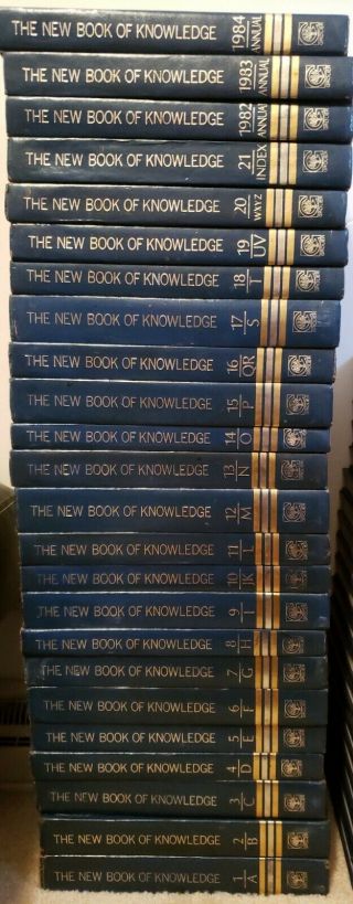 The Book Of Knowledge 1982 Encyclopedia Full Set,  1982,  1983,  1984 Annual Vol