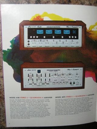 Marantz Stereo 2 - Quadradial 4 1972 Sales Brochure 4400,  4270,  4240,  4230,  4220 2