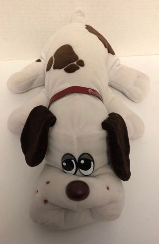 1985 Tonka Pound Puppies 16 " White Brown Spots Plush Dog Vintage Stuffed Animal