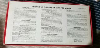 Vintage 1985 The World ' s Greatest Travel Game Complete Whithall games Inc. 3