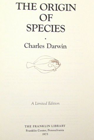 Charles Darwin ORIGIN OF SPECIES Franklin Library 1975 2