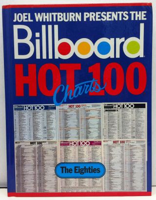 Joel Whitburn Billboard Hot 100 Charts The Eighties 1991 Hardcover Book