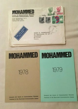 MOHAMMED aka Plino Mesciulam Mail Art Italy 1979 - 1980,  16 envelopes,  3 books 4