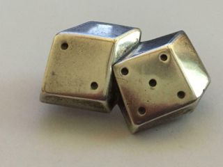 Vintage Sterling Silver G K Co Lucky Seven Dice Pin Vgc Nr
