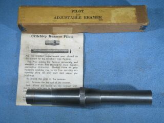 Vintage Critchley Adjustable Reamer Pilot Size 25/32 " To 27/32 " Usa