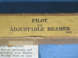 Vintage CRITCHLEY Adjustable Reamer Pilot Size 25/32 