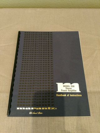 Marantz Model 250 Stereo Power Amplifier / Handbook of Instructions Owners Man. 2