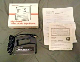 Realistic 44 - 233a High Power Video/audio Tape Eraser W/box Manuals Radio Shack