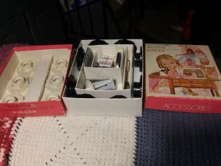 Singer Touch & Sew Zig Zag Model 758 Accessories Cams Vintage Box Usa