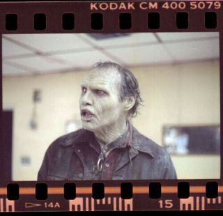 Ha13f Vintage Day Of The Dead George Romero Movie Makeup Actor Negative Photo