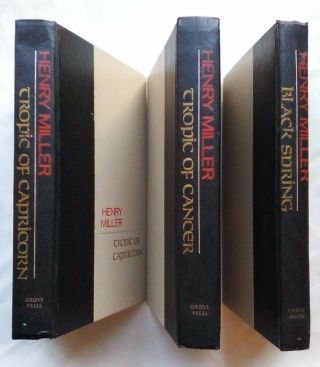 Henry Miller,  The Tropic Of Capricorn Trilogy.  H/b 1961 - 3 Grove Ed,  Ded,  Anais Nin