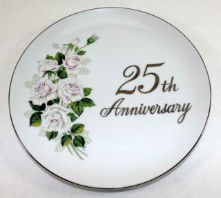 Vintage 25th Anniversary Plate Papel California Made In Japan