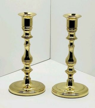 Vintage Baldwin Brass Candlesticks Forged In America Pair 7 " Tall