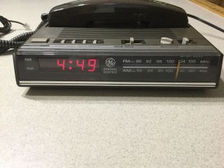 Vintage Ge General Electric Phone Alarm Clock Radio 7 - 4719b &