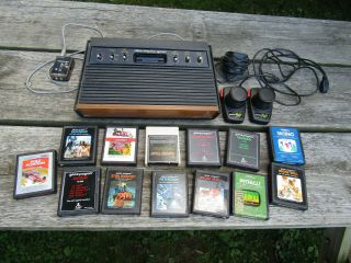 Vintage Atari 2600 Console With 13 Games Model Cx - 2600