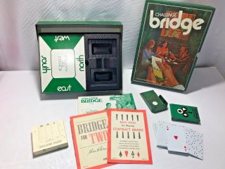 Vintage 3m Bookshelf Challenge Bridge Card Board Game 1973 Complete