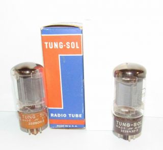 Matched Pair (2) Tung - Sol 5881 (6l6wgb) Amplifier Tubes.  Tv - 7 Test Strong.