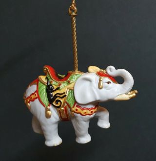 1989 Lenox Elephant Carousel Ornament Christmas Tree Animal Holiday Vintage