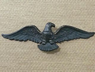 Homco Cast Metal American Eagle Plaque Wall Hanging Decor 17 " Wingspan Vintage