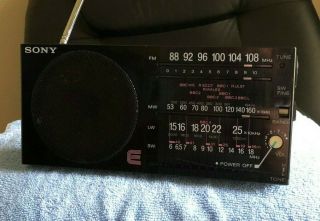 Vintage Sony Icf 35 - Fm/mw/lw/sw 4 Band Radio