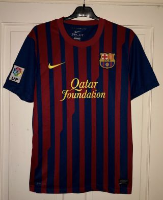 Barcelona Football Shirt Medium 2011 Home Top Vintage Lfp
