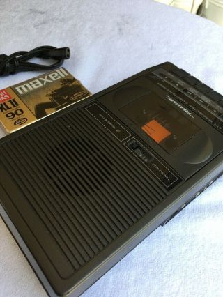 Realistic CTR - 73 Radio Shack Cassette Recorder 14 - 1053 W/ PowerCord & Tape 8