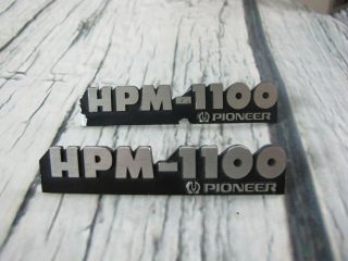 2 Pioneer Hpm - 1100 Speaker Grill Cover Name Plate Badge Logo Emblem Oem