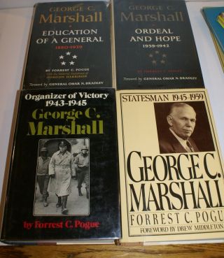 GEORGE C MARSHALL BY FORREST C POGUE 4 VOLUMES WORLD WAR TWO 5 STAR GENERAL 5