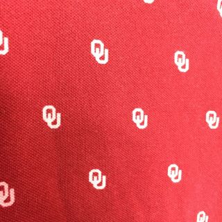 Vintage University Of Oklahoma OU Polo Mens Medium Polka Dot Logo Pattern 3