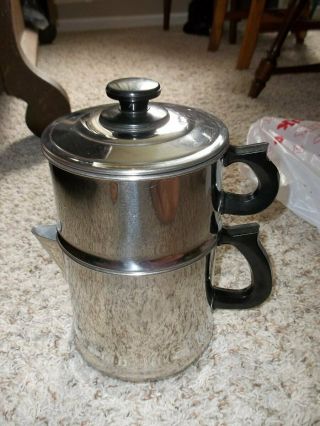 Once Vintage Stainless Coffeepot Drip Style 8 Cups