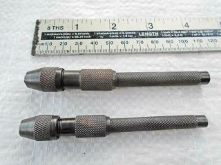 Vintage Watchmakers 4 Jaw Steel Hand Pin Vices Vgc Old Tool