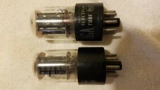 Pair / Two (2) RCA 6SN7GTB Vacuum Tubes with Boxes,  TV - 7D/U,  Same codes 6