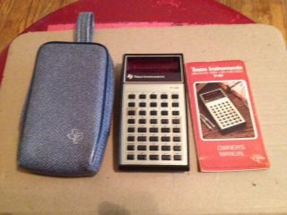 Vintage Texas Instruments Ti - 30 Calculator And Case Great