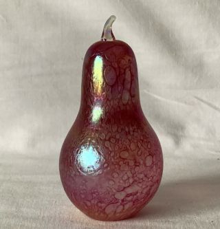 Vintage Iridescent Glass Pear Fruit I Think By John Ditchfield