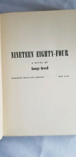 1949 Nineteen Eighty - Four (1984) George Orwell First American Edition 8