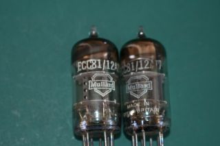 12at7 Ecc81 Mullard Audio Receiver Preamplifier Vacuum Tubes Pair
