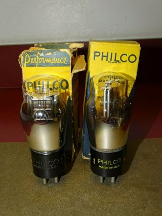 2 Philco Type 12a Radio/audio Amplifier Tubes,  Nos,  Amplitrex