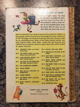 Walt Disney ' s So Dear to My Heart Golden Story Book Vintage 12 1950 2