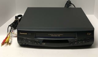 Panasonic Pv - 8451 Vcr 4 - Head Hi - Fi Vhs Player Recorder With Av Cable