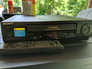 Sony Slv - 678hf Vcr Video Cassette Recorder Hi Fi Stereo With Remote