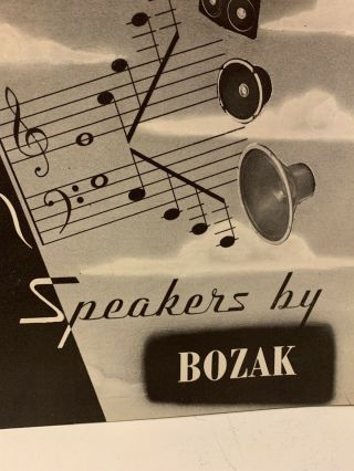 50s Speakers By Bozak Woofer Tweeter Brochure R.  T.  Bozak Stamford Ct