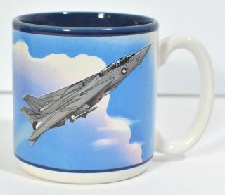 Us Navy F - 14 Tomcat Fighter Jet Coffee Mug Smithsonian Air Space Museum Cup Vtg