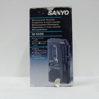 Sanyo (m - 5699) Two Speed Micro Cassette Tape Recorder W/ Voice Activator 316
