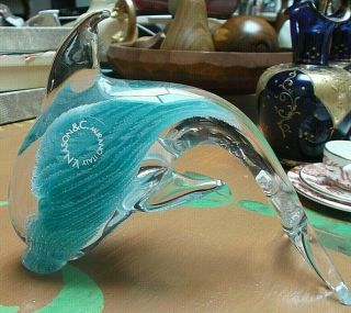 Vintage Mid Century Murano Art Glass Dolphin