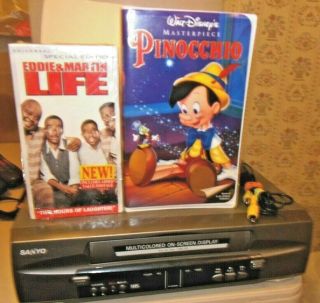 Sanyo VWM - 275 - - 4 - HEAD VCR/VHS - - W/2 VHS MOVIES - - 2